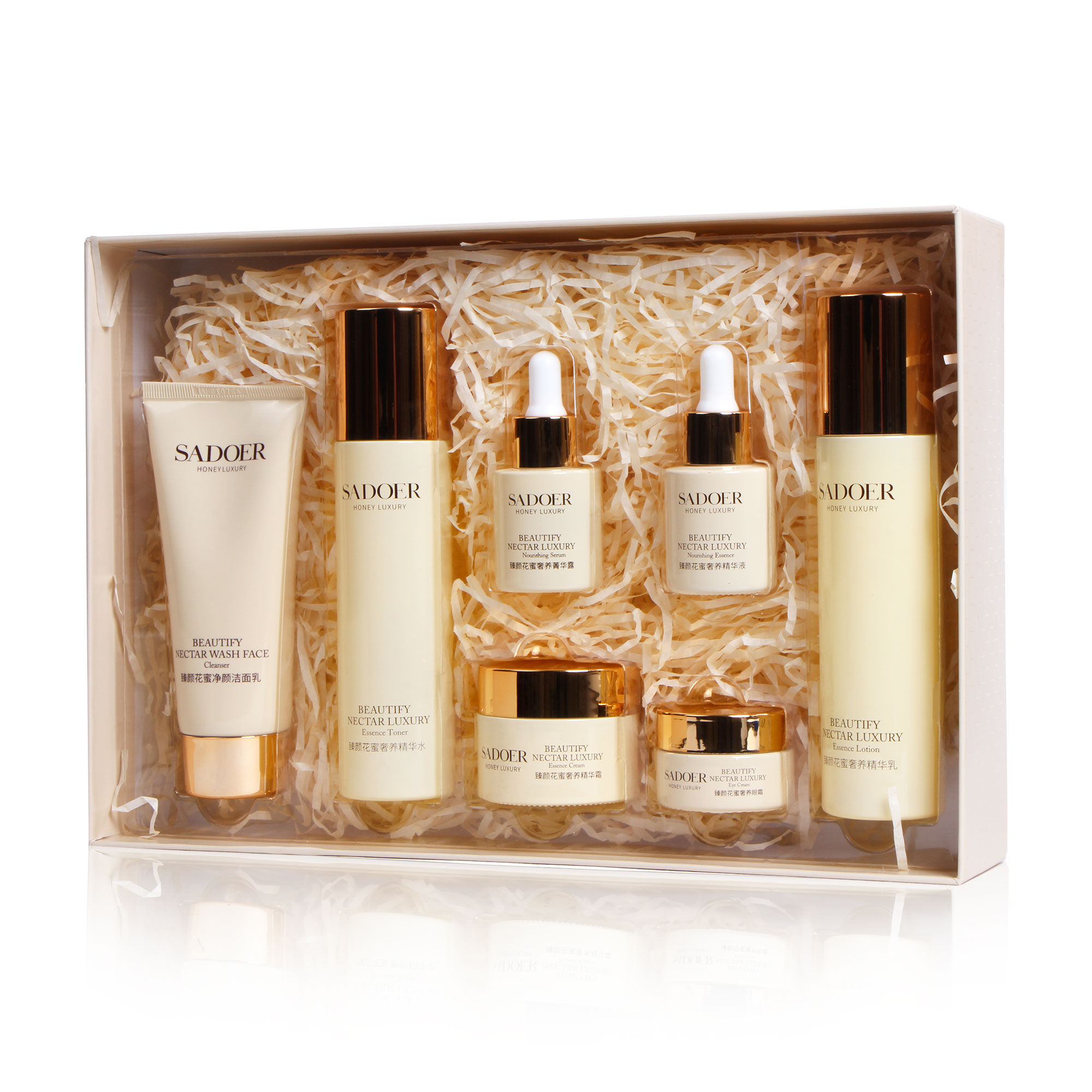 Набір для обличчя Sadoer Honey Luxury (молочко, 100 г + тонер, 100