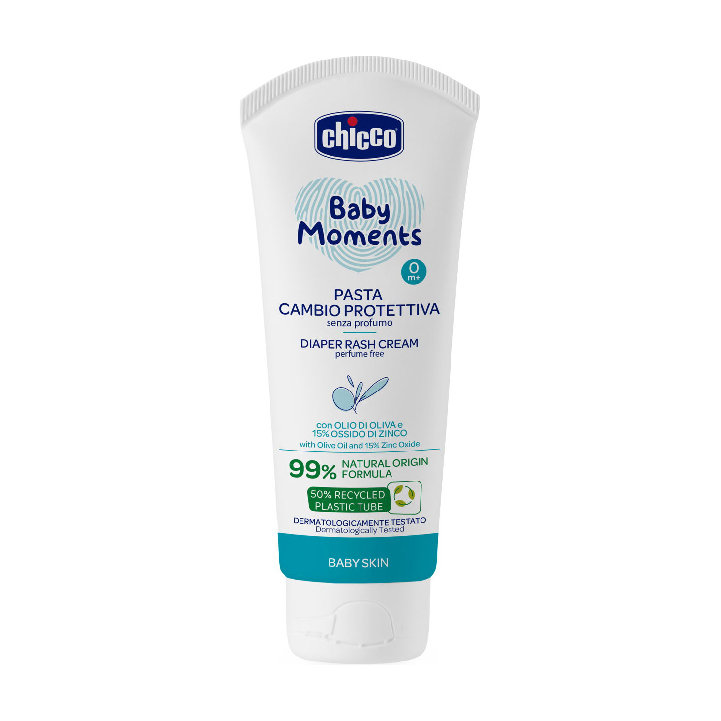 Защитный крем под подгузник Chicco Baby Moments с цинком и