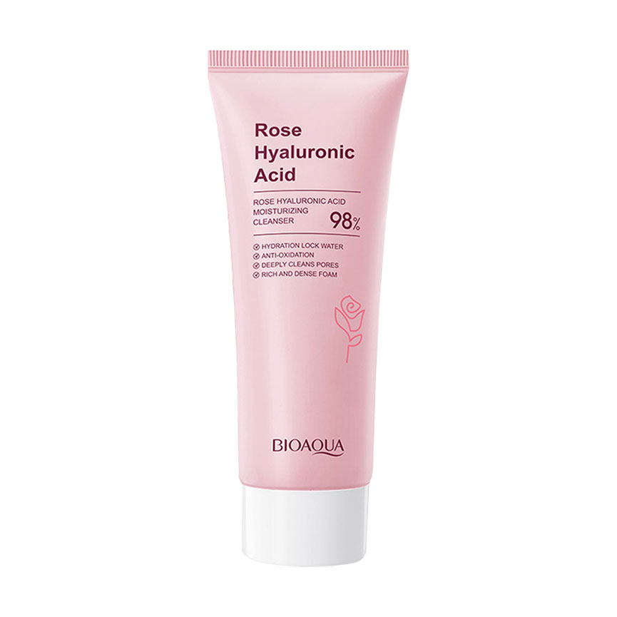 Марина Пенка для умывания Bioaqua Rose Hyaluronic Acid Moisturizing Cleanser с экстрактом розы и гиалуроновой кислотой, 100 г photo