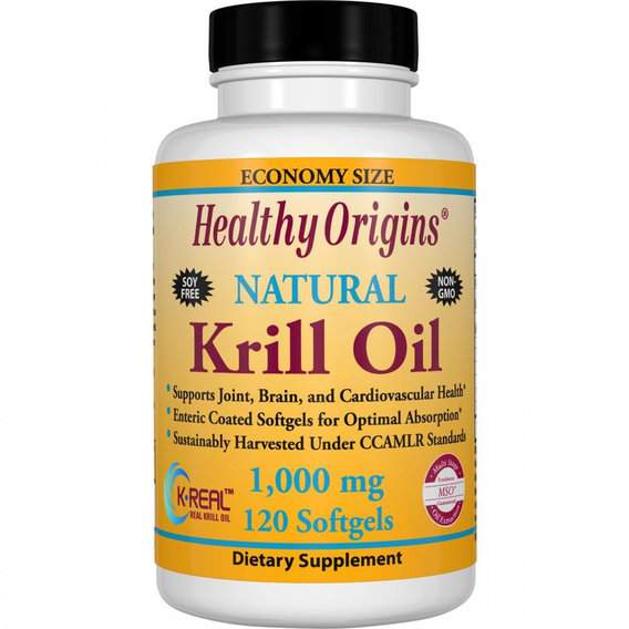 Масло криля Healthy Origins Krill Oil 1000 mg 120 Softgels (945773