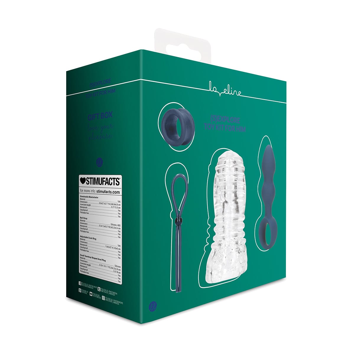Customer Набор игрушек для него Loveline (S)explore Toy Kit For Him (мастурбатор, 1 шт + ремешок, 1 шт + кольцо, 1 шт + анальная пробка, 1 шт) photo