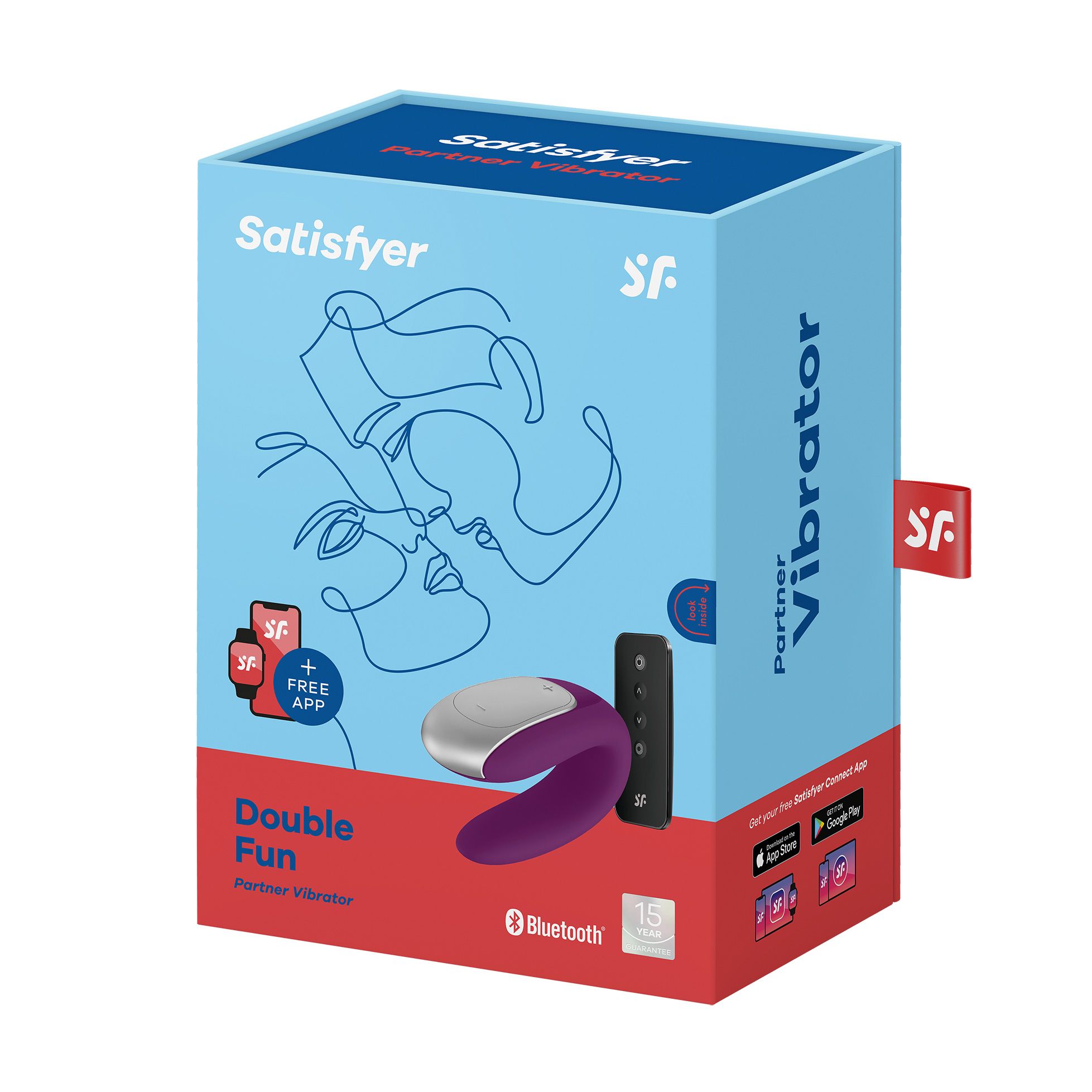 Євген Ш. Смарт-вібратор для пар Satisfyer Double Fun Partner Vibrator фіолетовий, 1 шт photo