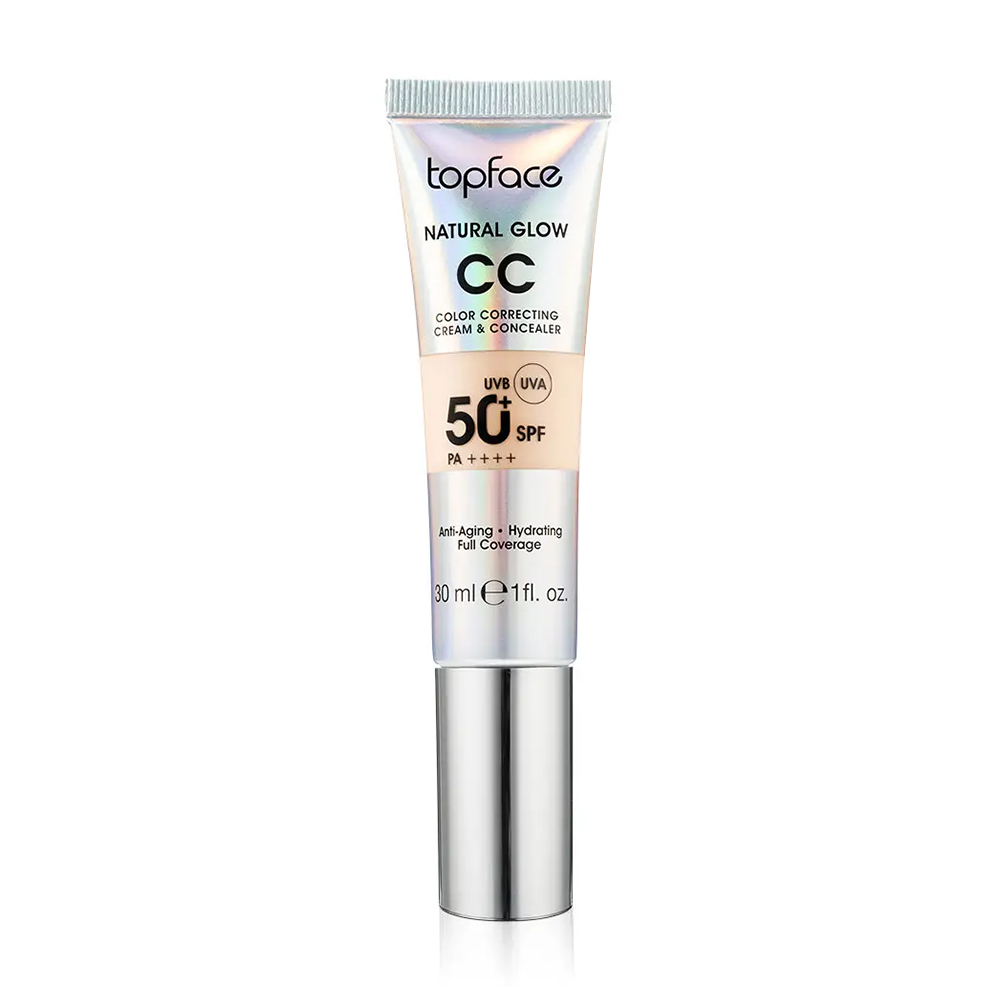 Надя Б. Тональный СС-крем для лица TopFace Natural Glow CC Color Correcting Cream & Concealer, SPF 50+ PA++++, 30 мл photo