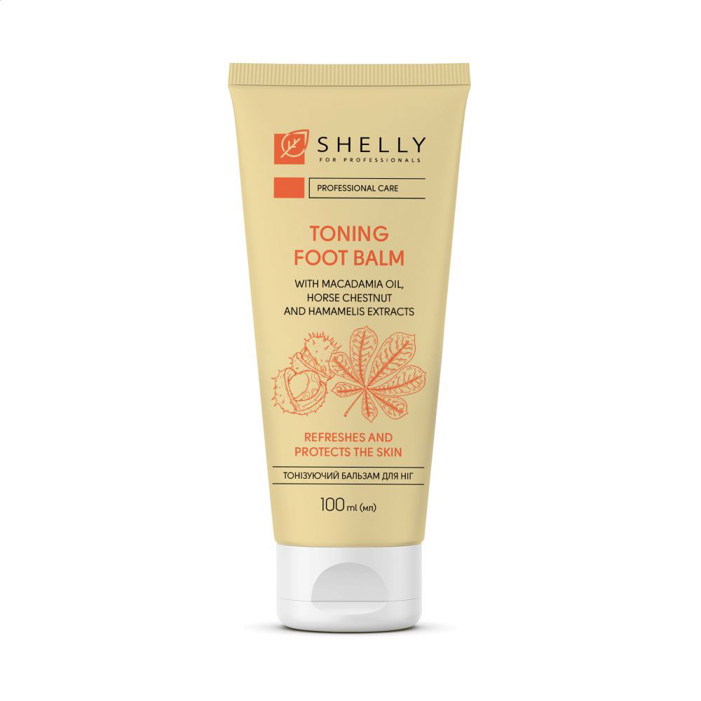 Вика З. Тонизирующий бальзам для ног Shelly Toning Foot Balm с маслом макадамии, экстрактом конского каштана и гамамелиса, 100 мл. photo