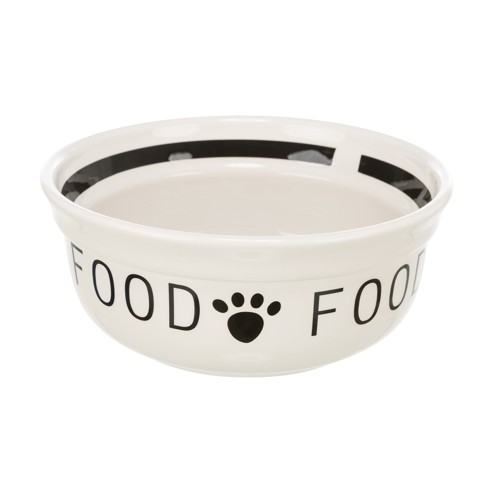 Ірина С. Миска для собак Trixie Food керамическая, бело-черная, 13 см, 250 мл (24413) photo