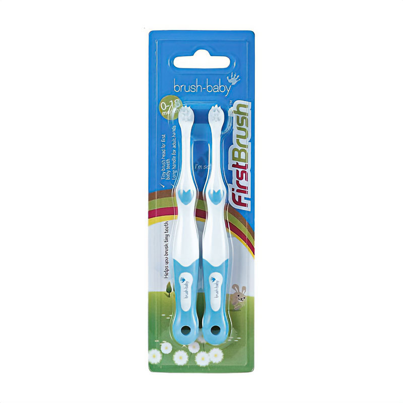Катерина Конотопчик Набор зубных щеток Brush-Baby First Brush Первая зубная щетка, от 0 до 18 месяцев, 2 шт photo