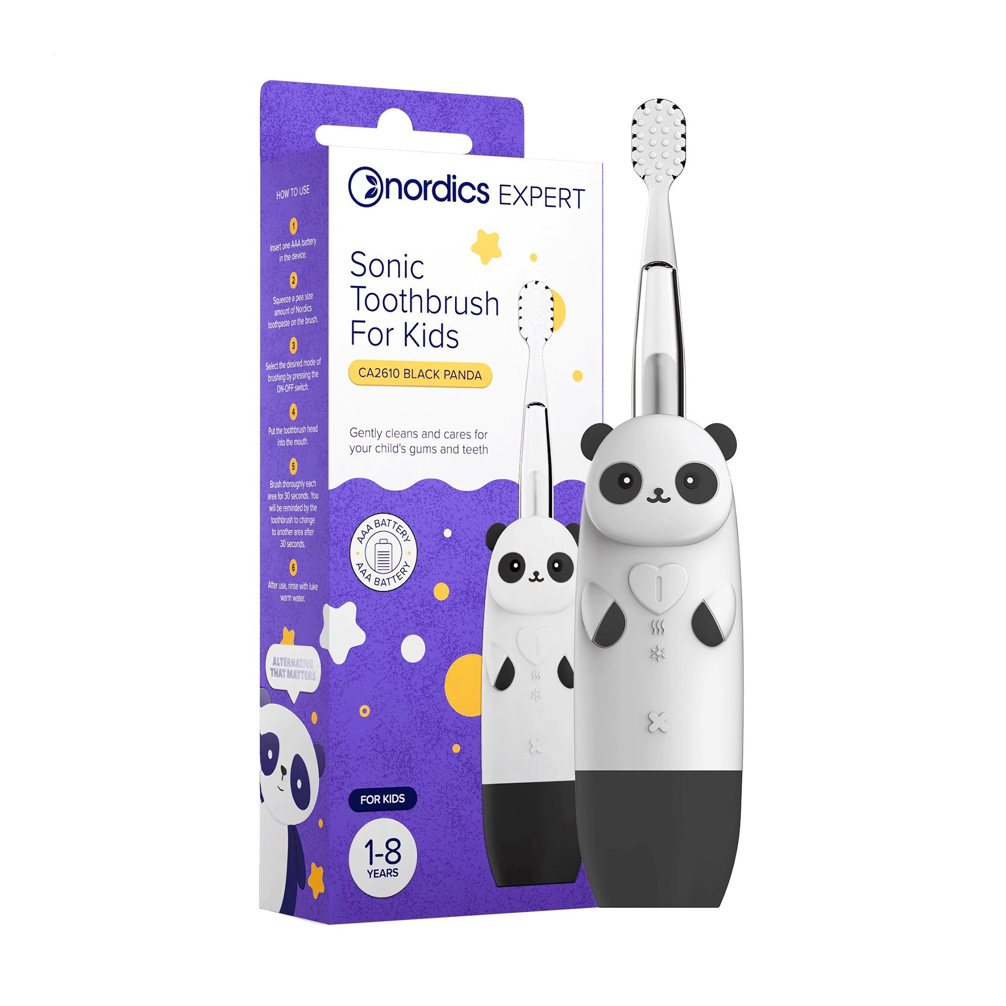sonic Детская звуковая зубная щетка Nordics Expert Sonic Toothbrush for