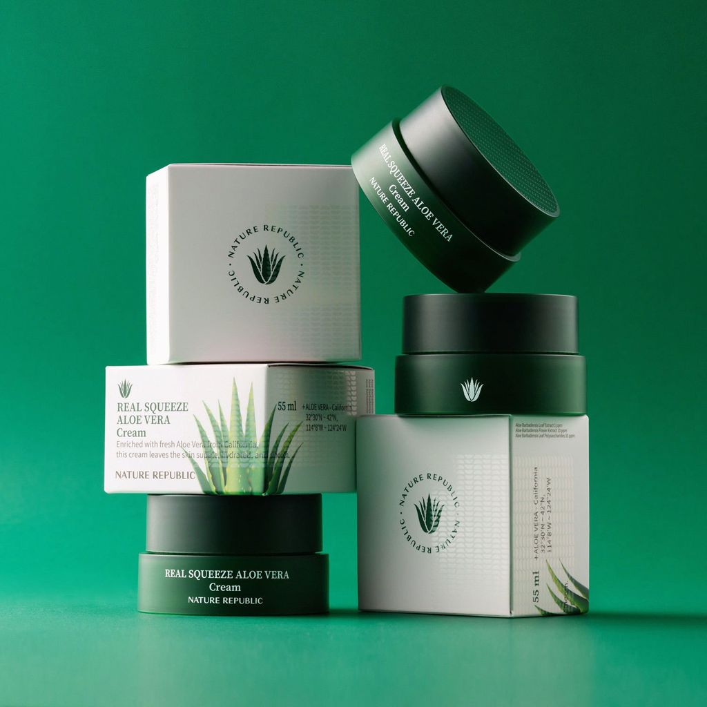Крем для обличчя Nature Republic Real Squeeze Aloe Vera Cream, 55 мл — фото 5