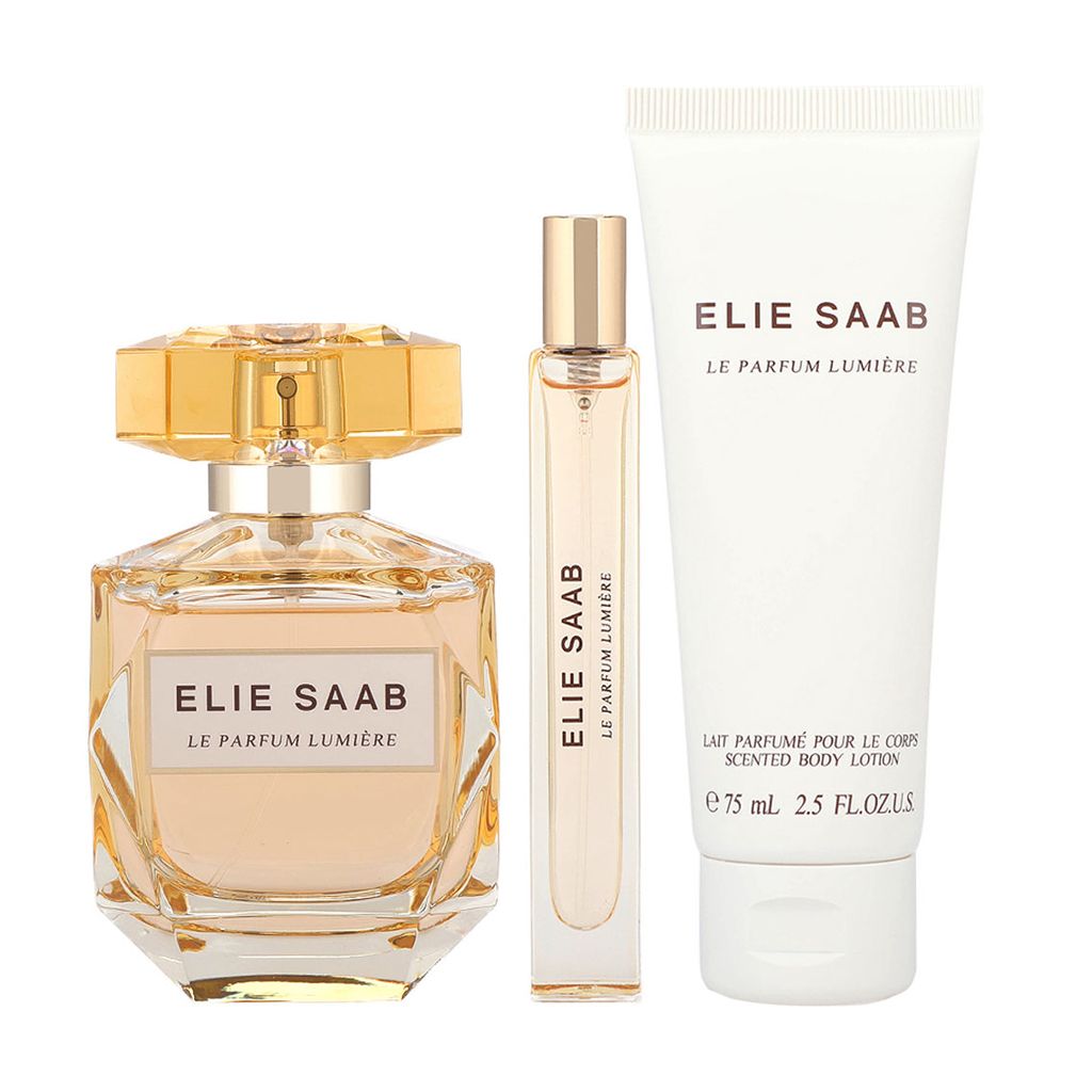 Парфумований набір жіночий Elie Saab Le Parfum Lumiere (парфумована вода, 90 мл + лосьйон для тіла, 75 мл + парфумована вода, 10 мл) — фото 2