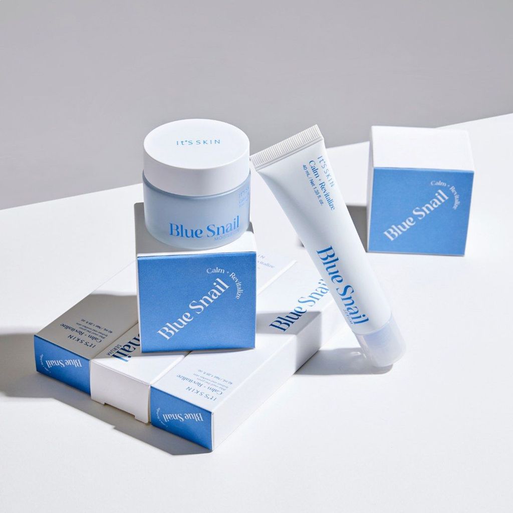 Легкий зволожувальний крем для обличчя It's Skin Calm + Revitalize Blue Snail Moisturizer, 50 мл — фото 3
