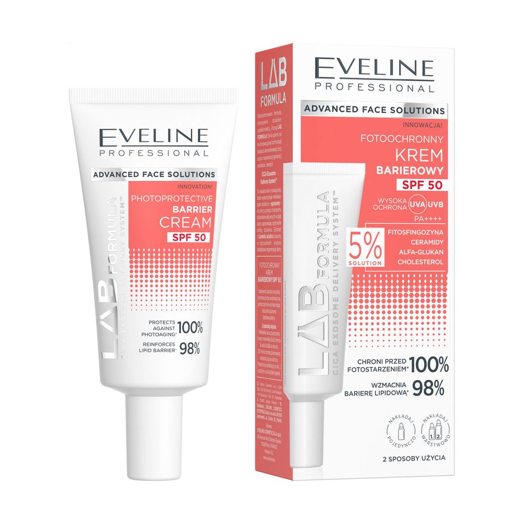 Крем для обличчя Eveline Cosmetics Lab Formula Photoprotective Barrier Cream SPF 50 PA++++, 40 мл — фото 2