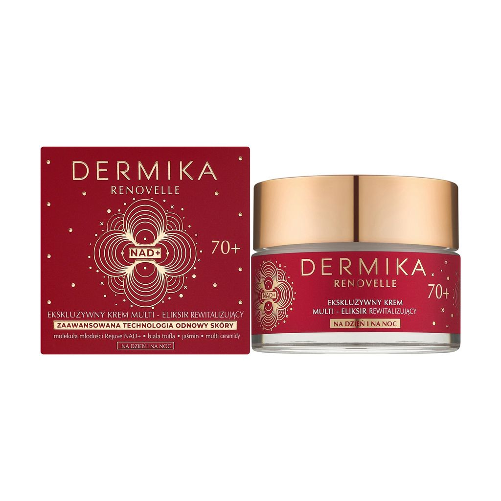 Мультивідновлювальний крем-еліксир для обличчя Dermika Renovelle Exclusive Multi Revitalizing Cream Elixir 70+, 50 мл — фото 2