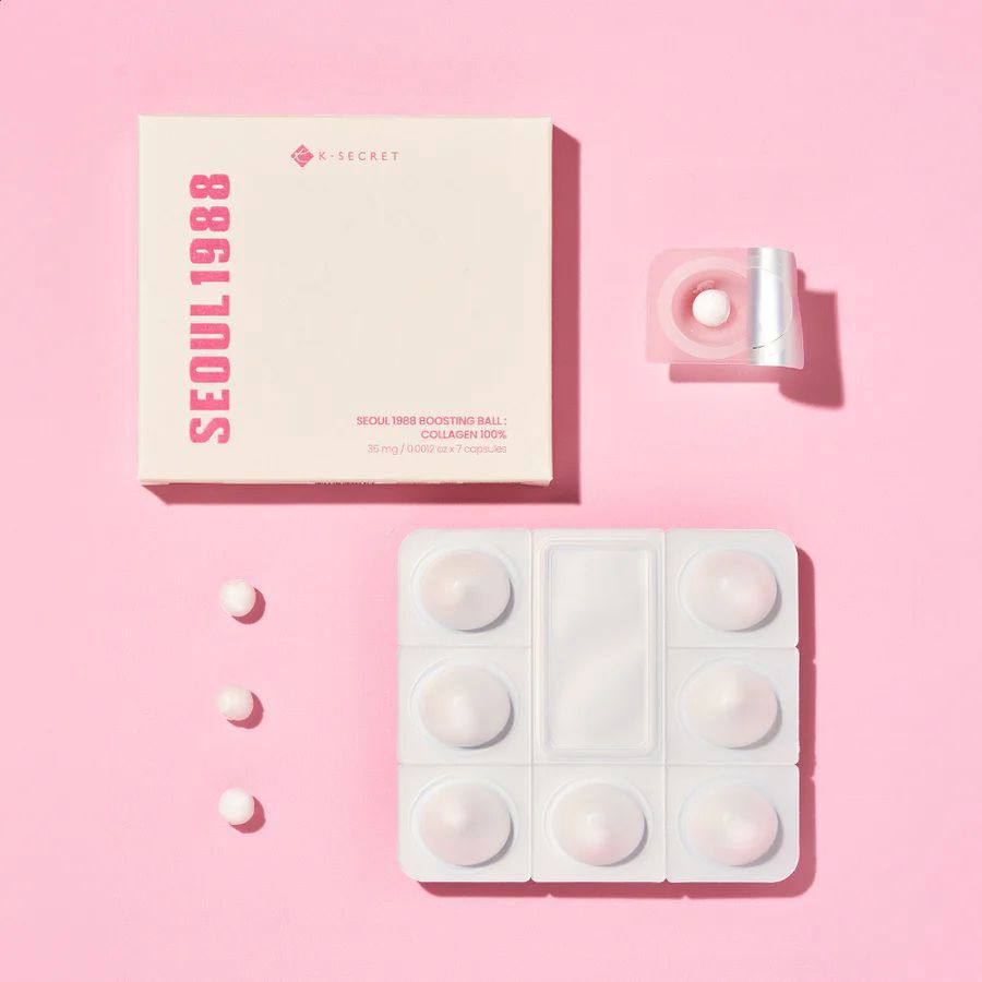 Капсульний крем для обличчя K-SECRET Seoul 1988 Boosting Ball: Collagen 100 %, 7 шт — фото 3