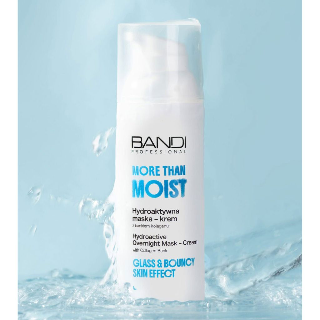 Нічна гідроактивна крем-маска для обличчя Bandi Professional More Than Moist Hydroactive Mask-Cream With Collagen Bank, 50 мл — фото 4