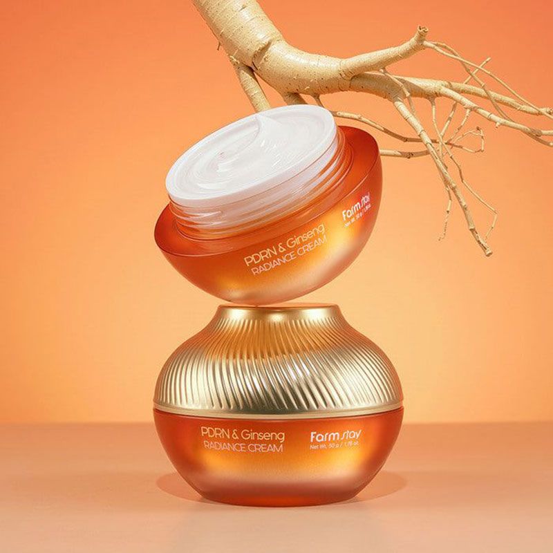 Крем для обличчя FarmStay PDRN & Ginseng Radiance Cream для сяйва шкіри, з PDRN та женьшенем, 50 г — фото 4