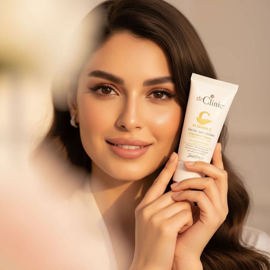 Денний крем для обличчя Dr.Clinic Vitamin C Facial Day Cream з інкапсульованим вітаміном C та веганською гіалуроновою кислотою, 50 мл — фото 3
