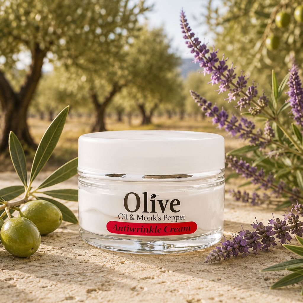Крем для обличчя Madis HerbOlive Antiwrinkle Cream проти зморщок, з оливковою олією та монашим перцем, 50 мл — фото 2