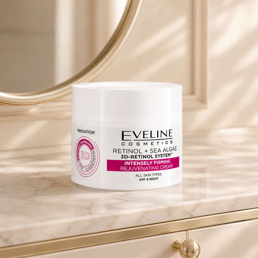 Омолоджувальний крем для обличчя Eveline Cosmetics Ретинол & Морські водорості інтенсивний ліфтинг, 50 мл — фото 5