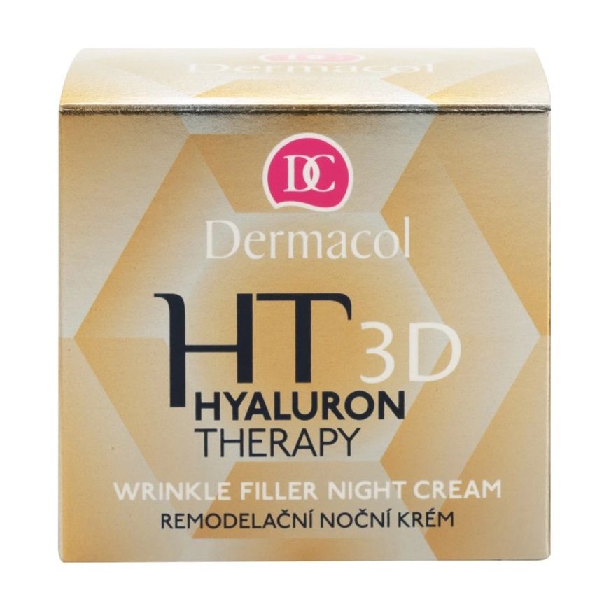 Нічний крем для обличчя Dermacol Hyaluron Therapy 3D Wrinkle Night Filler Cream проти зморщок, 50 мл — фото 3