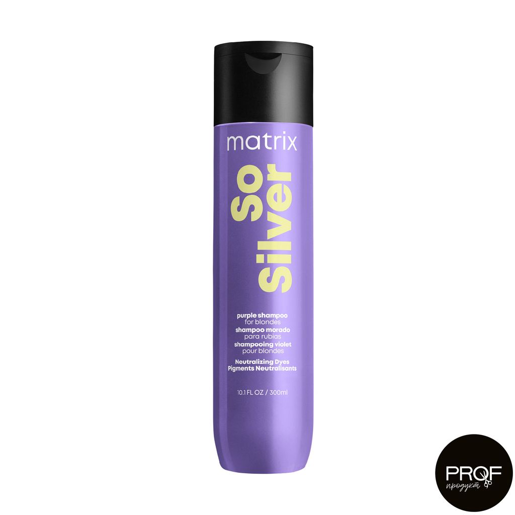 Шампунь Matrix Total Results So Silver Color Obsessed Shampoo для нейтралізації жовтизни волосся, 300 мл — фото 1