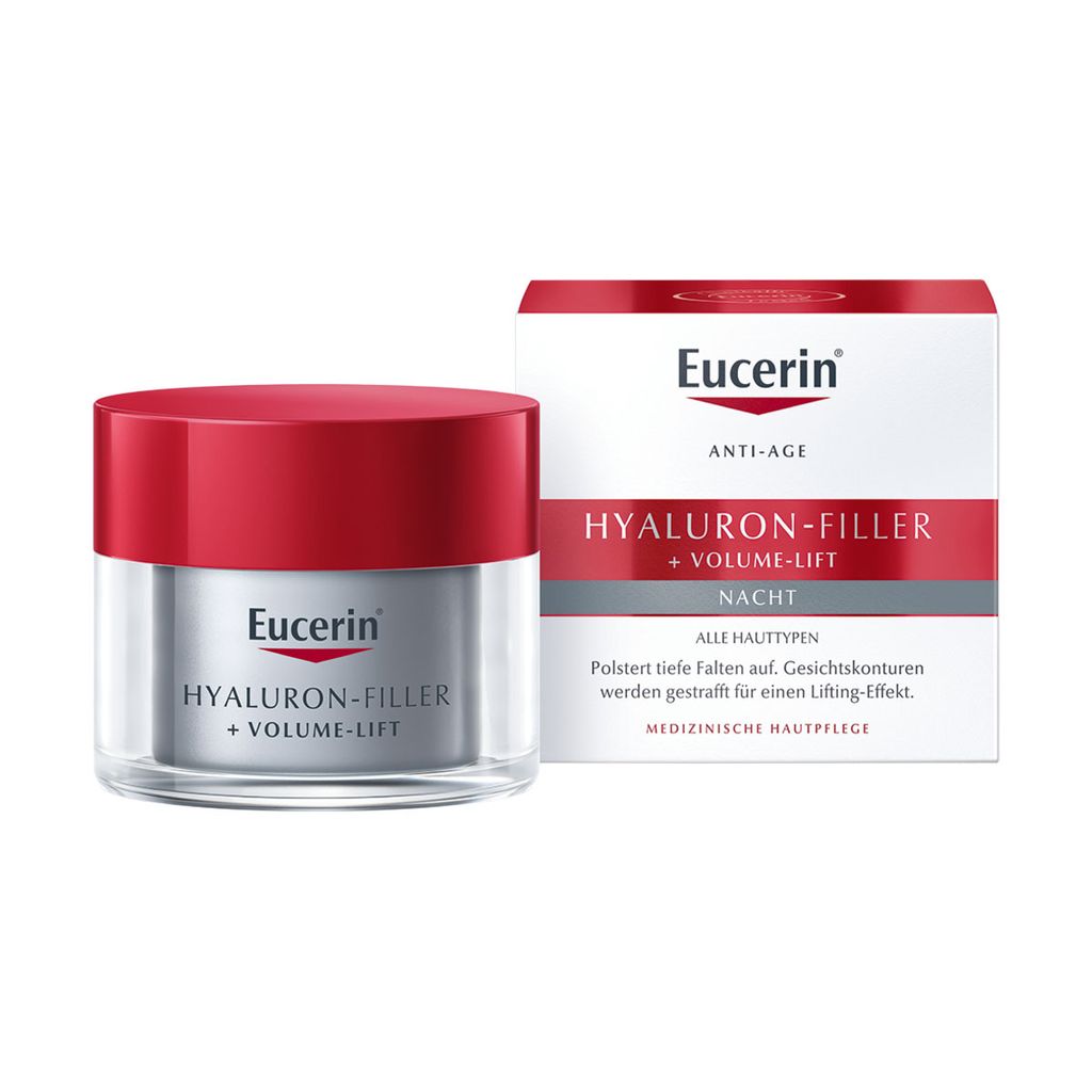 Нічний крем Eucerin Hyaluron-Filler + Volume-Lift для відновлення контуру обличчя, з ліфтинг-ефектом, 50 мл — фото 2