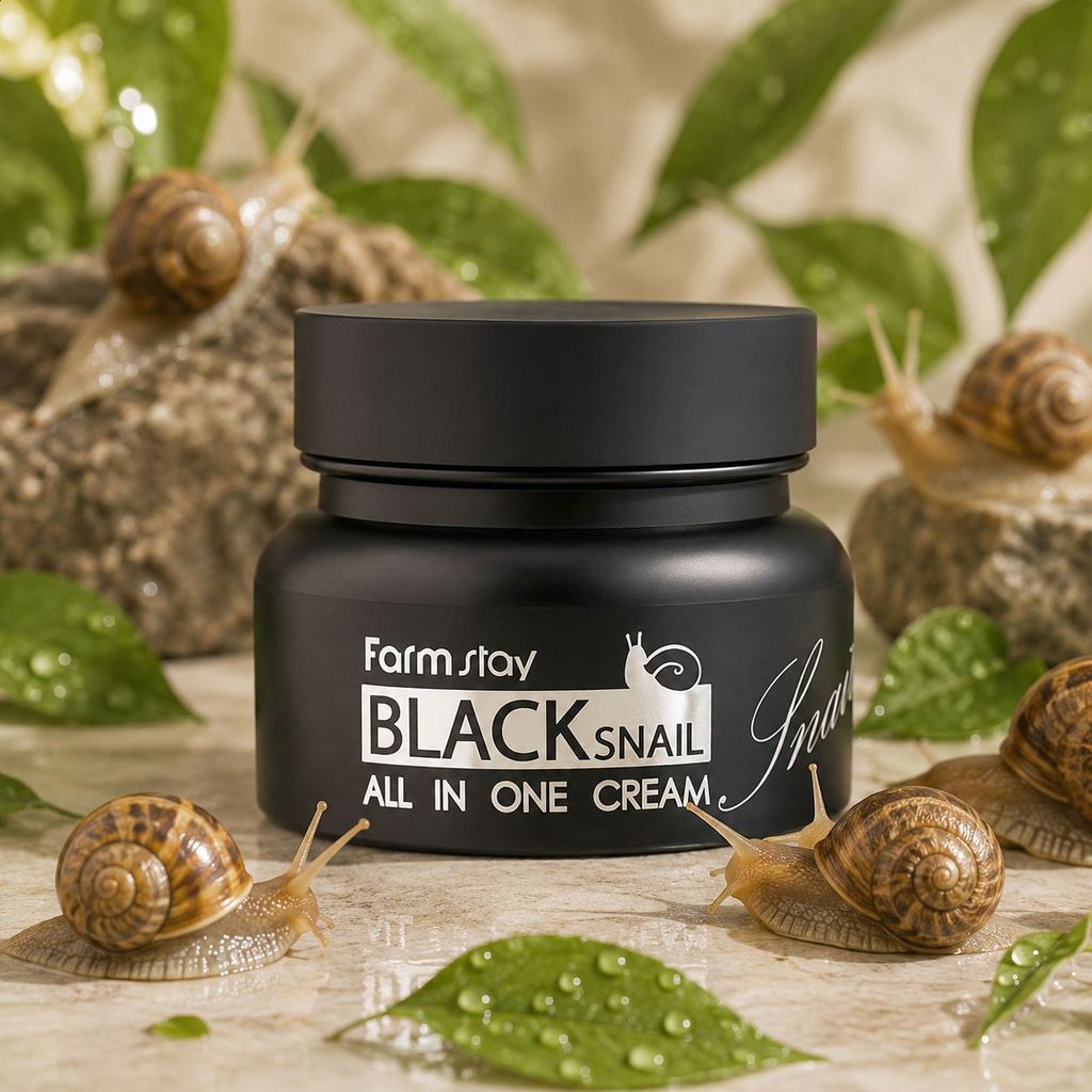 Багатофункціональний крем для обличчя FarmStay All-In-One Black Snail Cream з муцином чорного равлика, 100 мл — фото 3