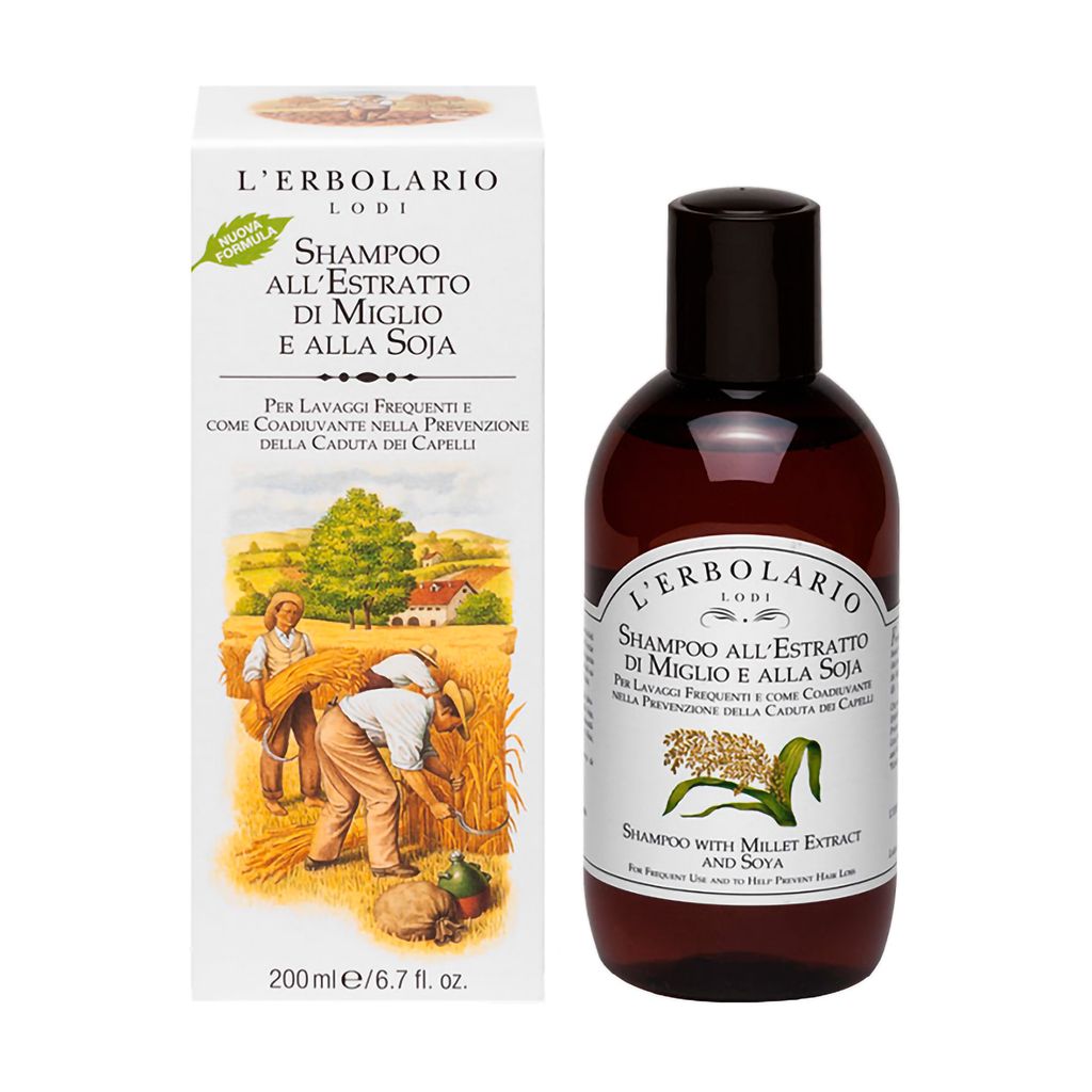 Шампунь L'Erbolario Shampoo з екстрактом проса та сої, 200 мл — фото 2