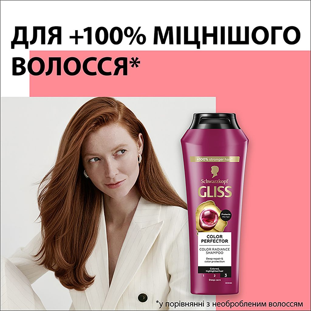 Шампунь Gliss Color Perfector Shampoo для фарбованого волосся, 400 мл — фото 3