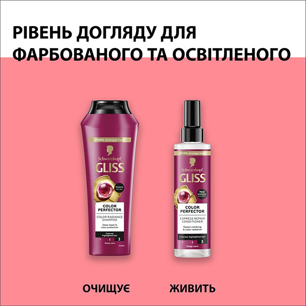 Шампунь Gliss Color Perfector Shampoo для фарбованого волосся, 400 мл — фото 7