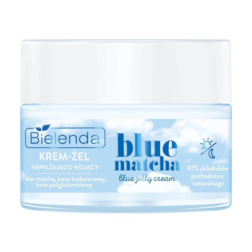 Зволожувальний крем-гель для обличчя Bielenda Blue Matcha Blue Jelly Cream, 50 мл — фото 1