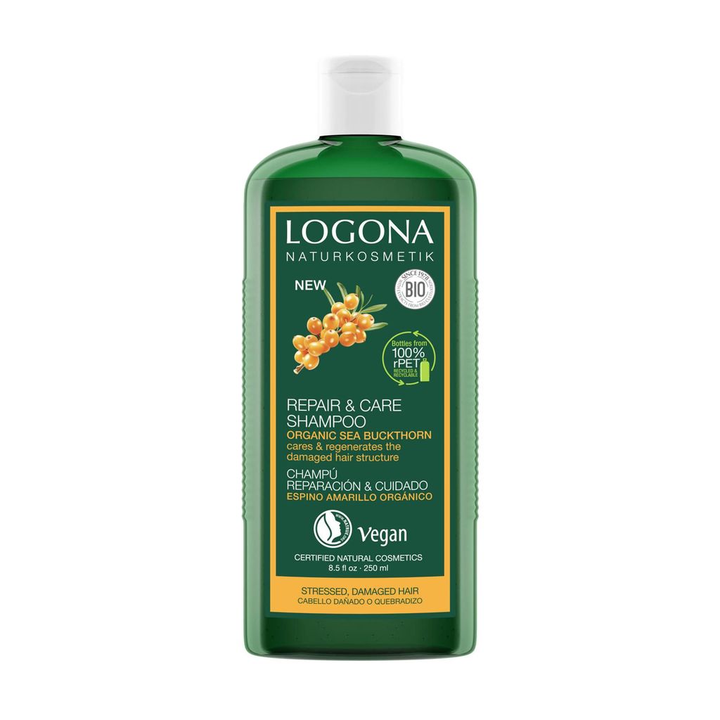 Біошампунь-реконструктор волосся Logona Repair & Care Shampoo Обліпиха, 250 мл