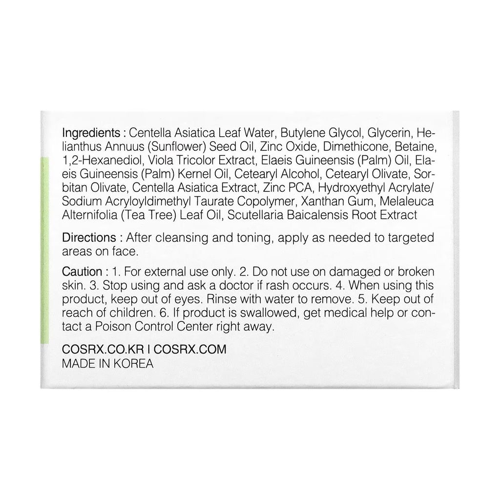 Крем для обличчя COSRX Centella Blemish Cream з центелою, 30 г — фото 3