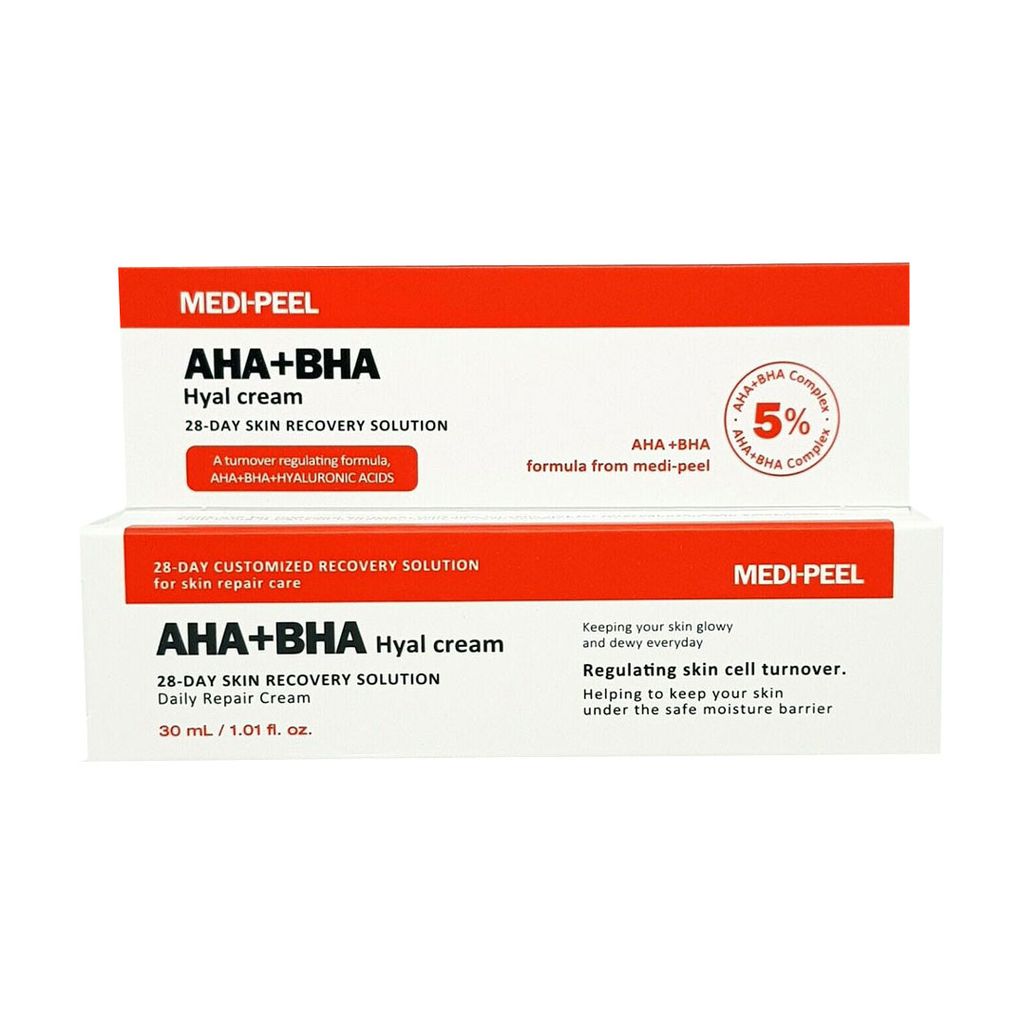 Відновлювальний крем для обличчя Medi-Peel AHA + BHA 28 Days Hyal Cream з кислотами, 30 мл — фото 2