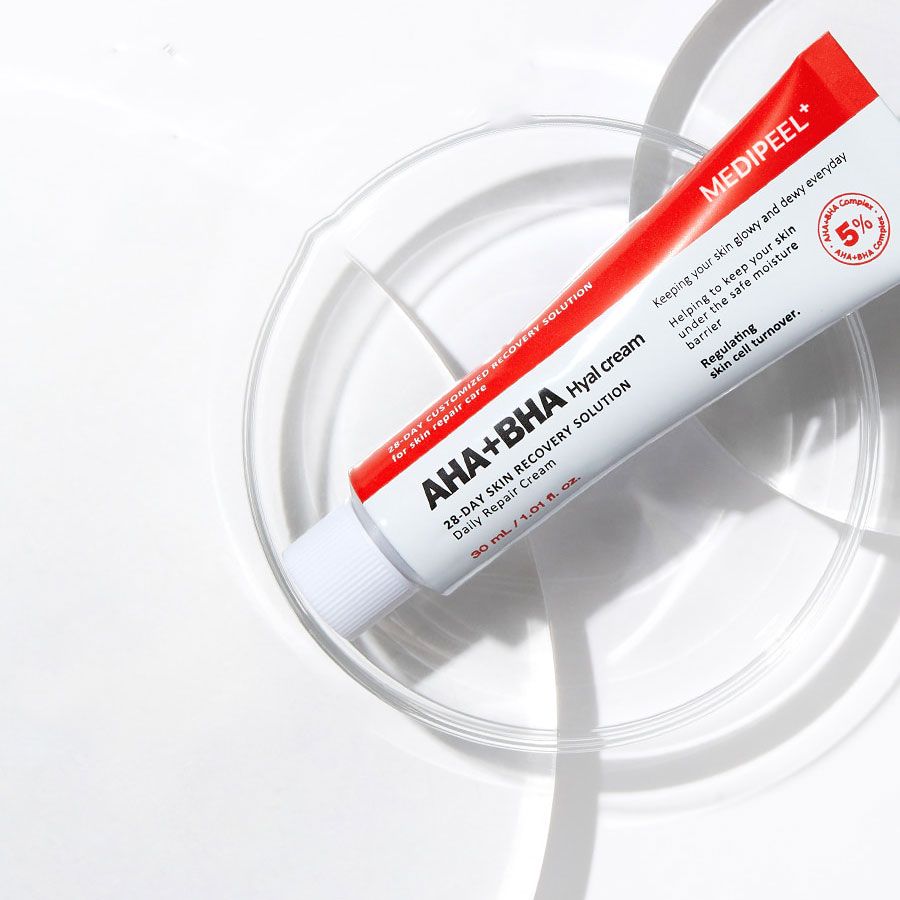 Відновлювальний крем для обличчя Medi-Peel AHA + BHA 28 Days Hyal Cream з кислотами, 30 мл — фото 3