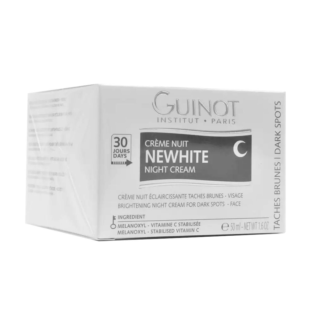Нічний освітлювальний крем для обличчя Guinot Creme Nuit Newhite Eclaircissante, 50 мл — фото 2
