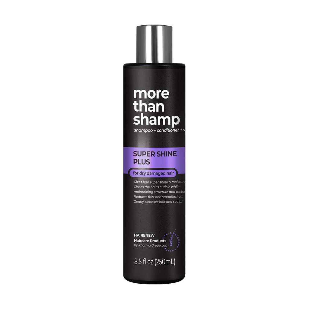 Шампунь для волосся Hairenew Super Shine Plus Shampoo 100% Дзеркальний блиск, для сухого та пошкодженого волосся, 250 мл — фото 1