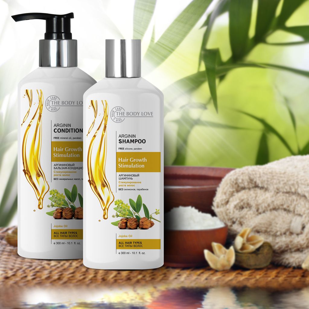Шампунь The Body Love Arginin Shampoo для всіх типів волосся, з аргініном, 300 мл — фото 4