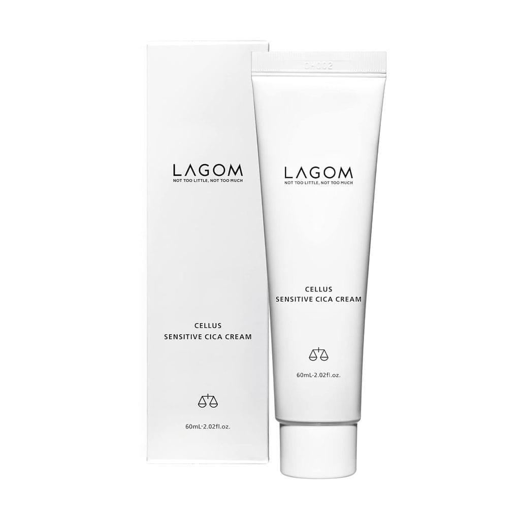 Заспокійливий крем для чутливої та проблемної шкіри обличчя LAGOM Cellus Sensitive Cica Cream, 60 мл — фото 2