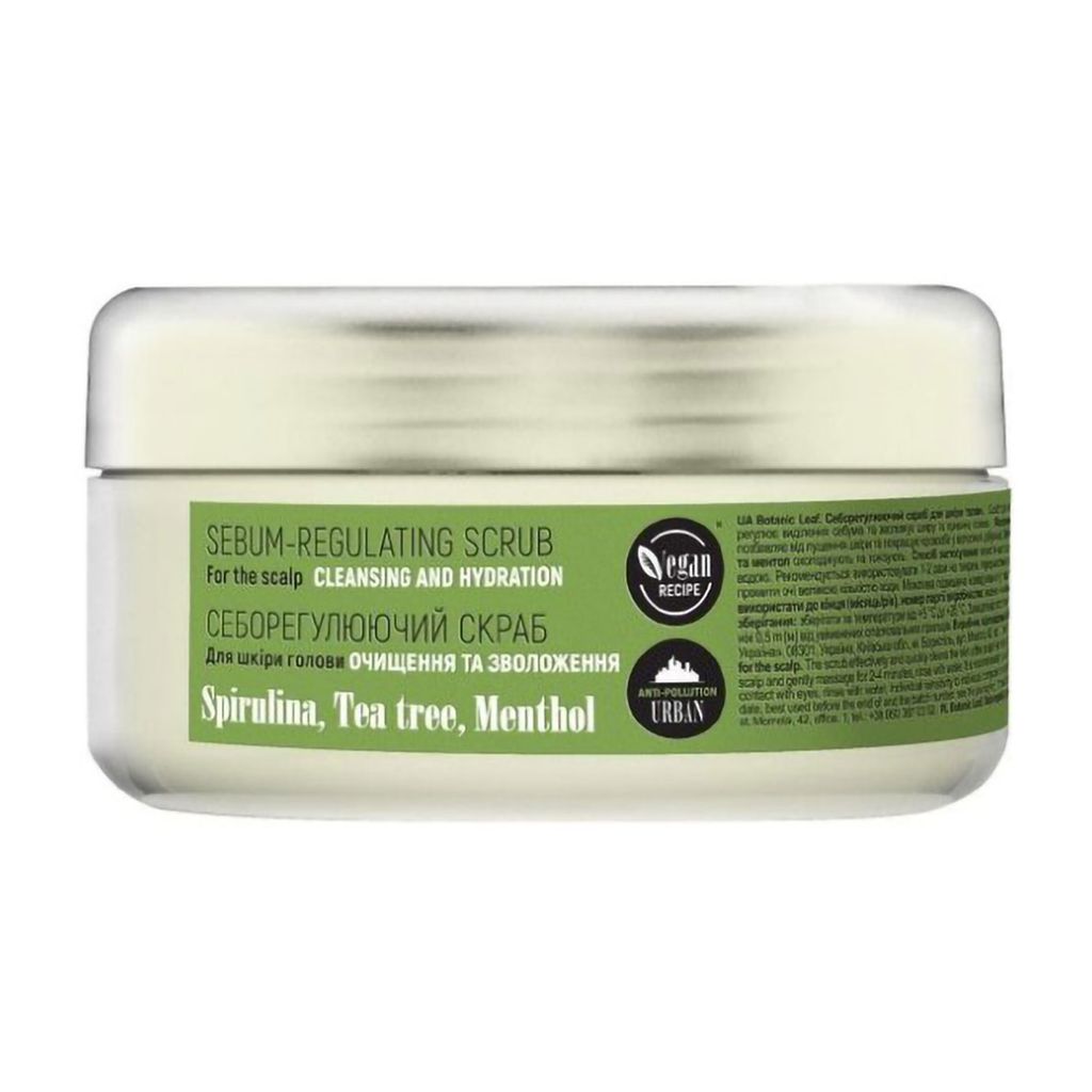 Себорегулюючий скраб для шкіри голови Botanic Leaf Sebum Regulating Scalp Очищення та зволоження, 250 мл