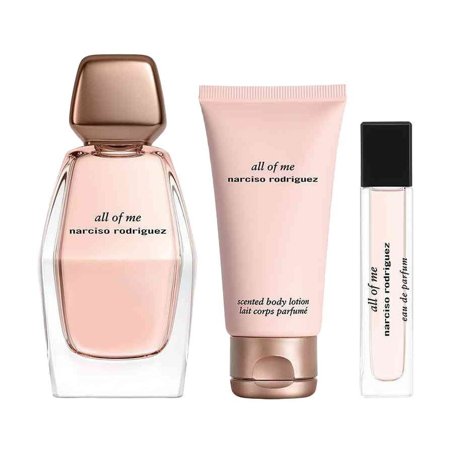Парфумований набір жіночий Narciso Rodriguez All Of Me (парфумована вода, 90 мл + парфумована вода, 10 мл + лосьйон для тіла, 50 мл) — фото 2