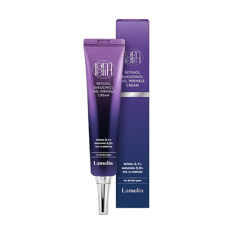 Крем-гель для обличчя Lamelin Retinol Bakuchiol Gel Wrinkle Cream проти зморщок, з ретинолом та бакучіолом, 30 мл — фото 2