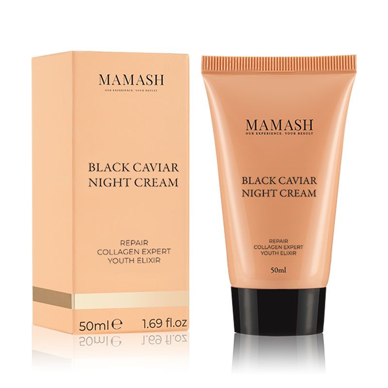 Живильний нічний крем-бальзам для обличчя Mamash Black Caviar Night Cream з цінним екстрактом чорної ікри, 50 мл — фото 2
