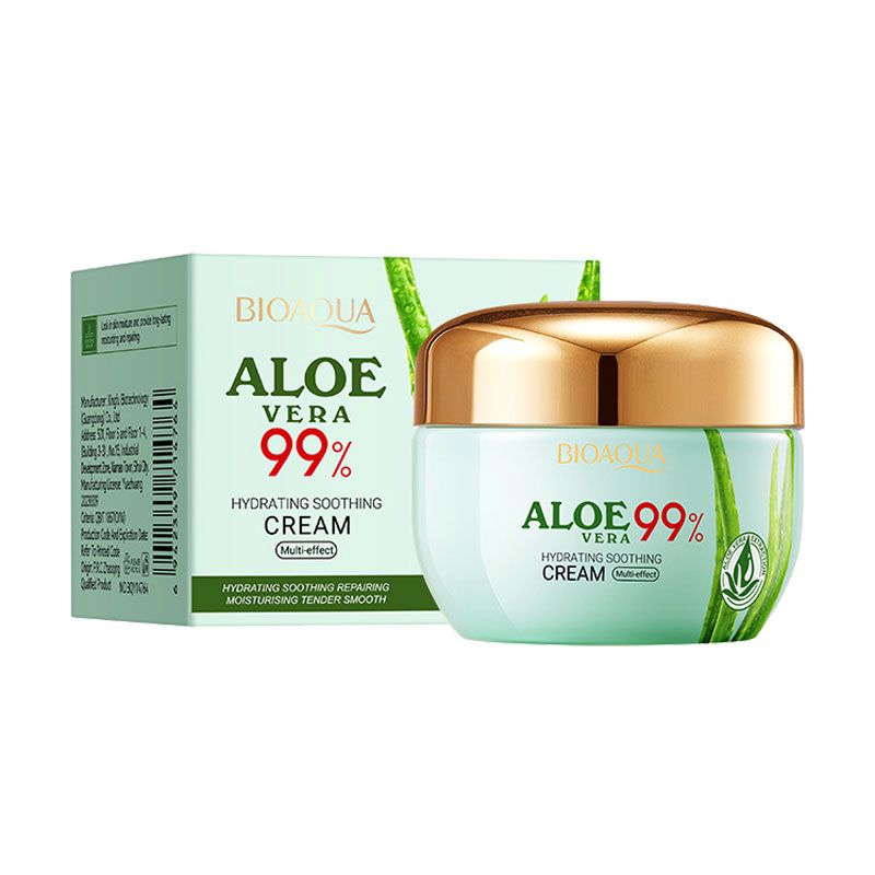Зволожувальний крем для обличчя Bioaqua Aloe Vera 99% Hydrating Soothing Cream з алое вера, 50 г — фото 2