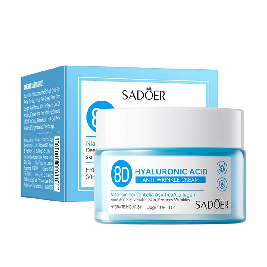 Крем для обличчя Sadoer 8D Hyaluronic Acid Anti-Wrinkle Cream з гіалуроновою кислотою, 30 г — фото 2