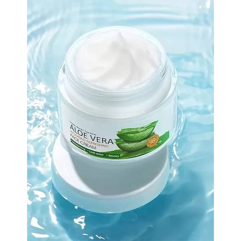 Крем для обличчя Sadoer Aloe Vera Hydrating Refreshing Face Cream з алое вера, 50 г — фото 3