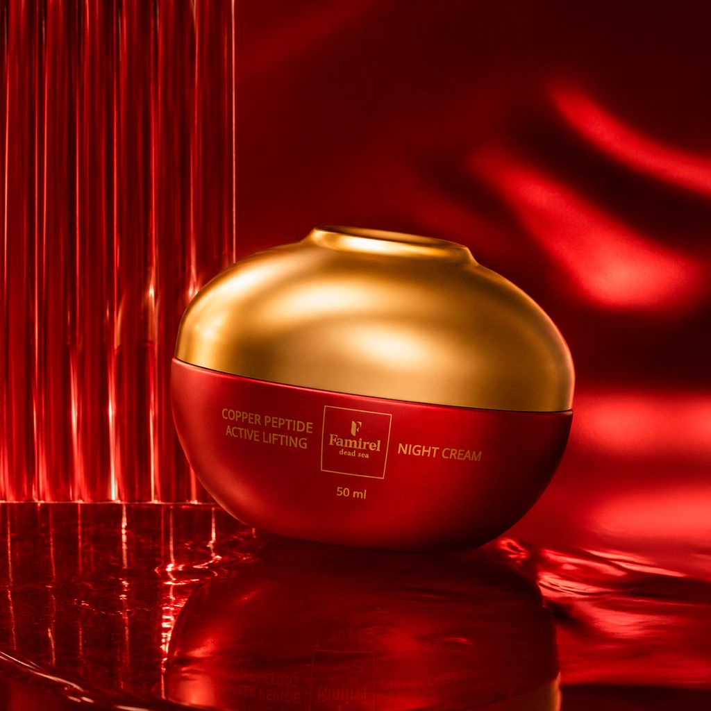 Нічний крем для обличчя Famirel Copper Peptide Night Cream Ліфтинг-актив, із пептидами міді, 50 мл — фото 3