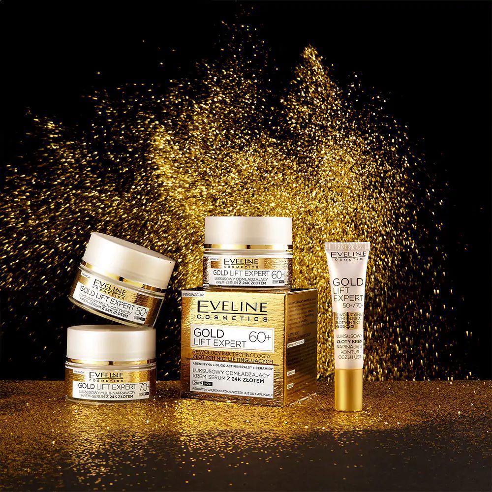 Відновлювальний крем для обличчя Eveline Cosmetics 24K Gold & Collagen Revitalizing Cream 60+, 50 мл — фото 3