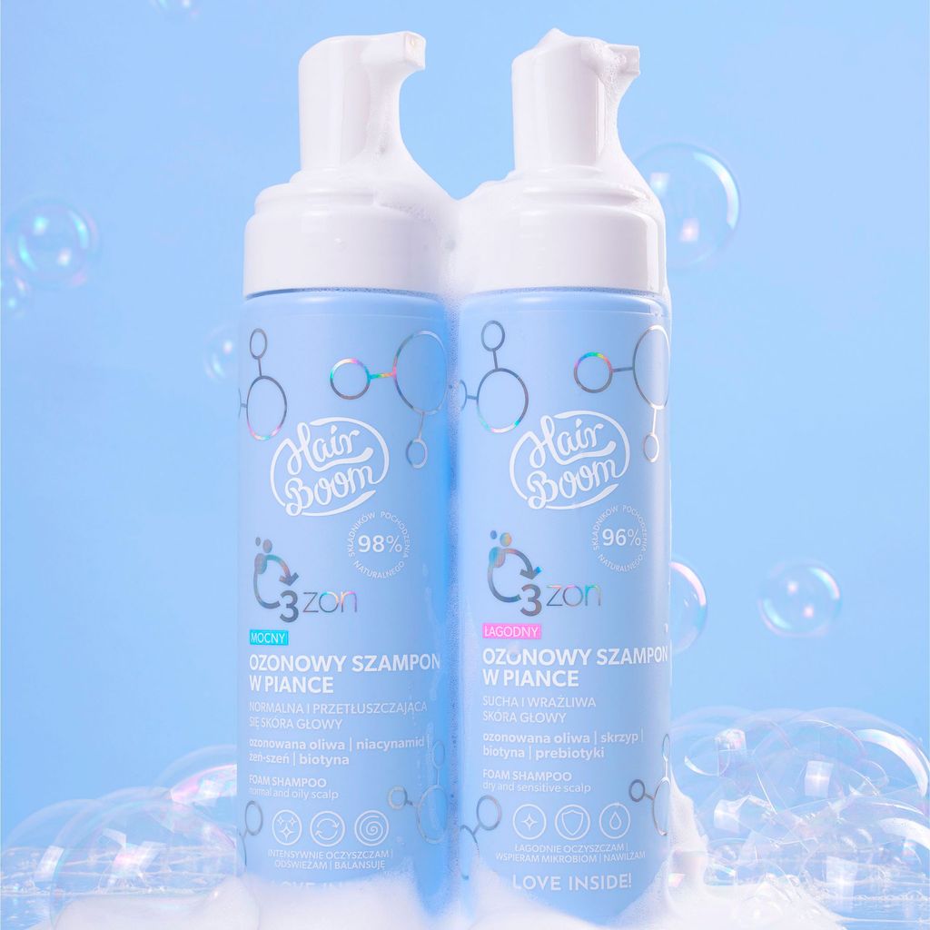 М'який озоновий шампунь-піна Body Boom Hair Boom O3zon Foam Shampoo, 200 мл — фото 3
