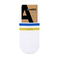 Носки мужские AmiGO SS19 следы, белые с желто-голубыми полосками