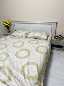 Комплект постельного белья Кружочки евро 200х220 см Сатин (1025053)